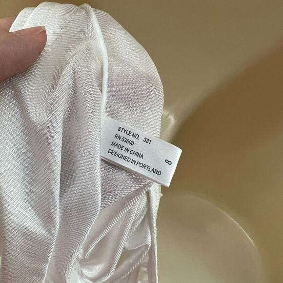 Teri Lingerie 100% Nylon Shiny Silky Full Coverage Brief Panty Size 8 Pure White - Picture 3 of 9